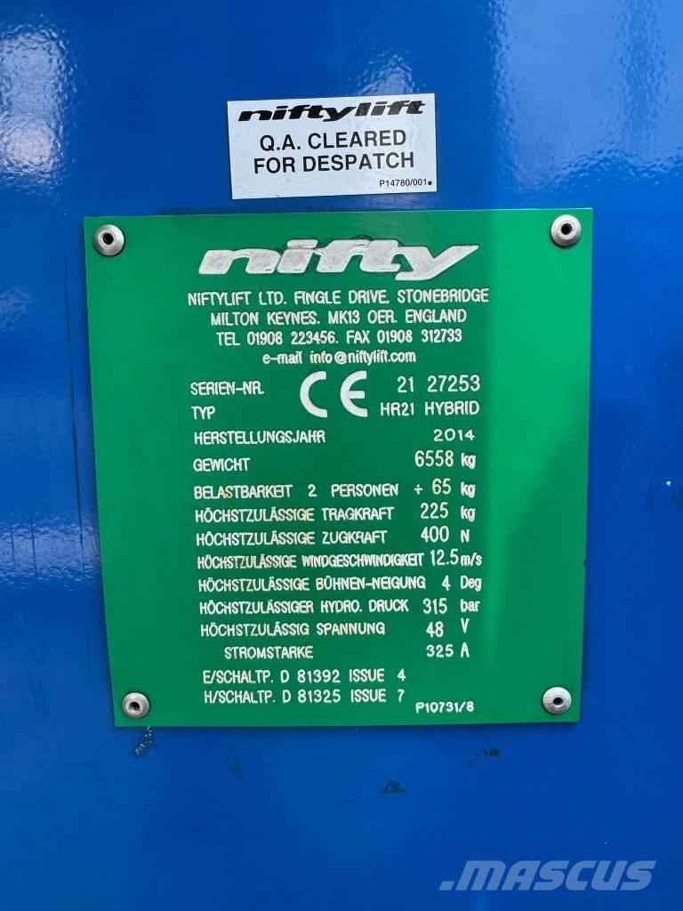Niftylift HR 21 D E Piattaforme a braccio articolato