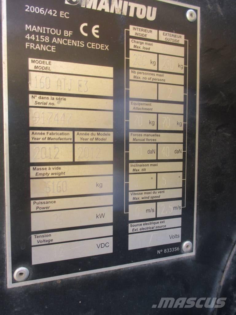 Manitou 160 ATJ Piattaforme a braccio articolato