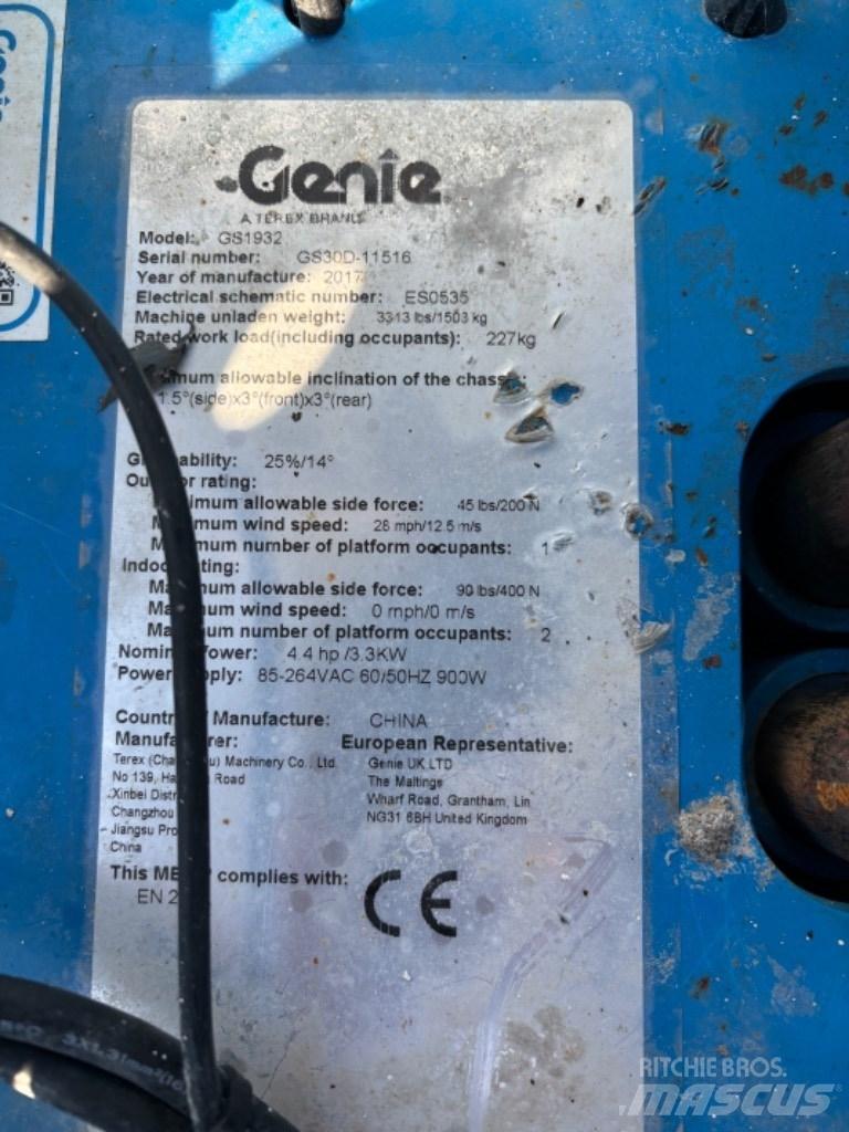 Genie GS 1932 Piattaforme a pantografo