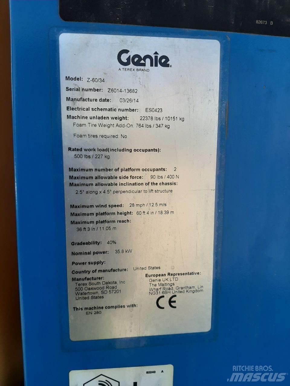 Genie Z60 Piattaforme a braccio articolato