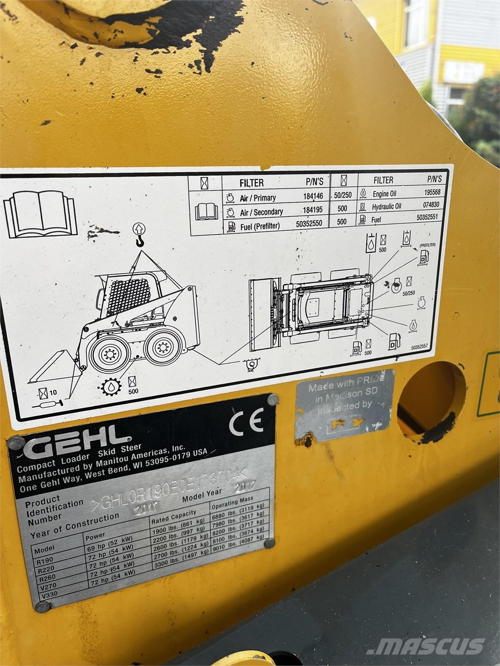 Gehl R 190 Mini Pale Gommate