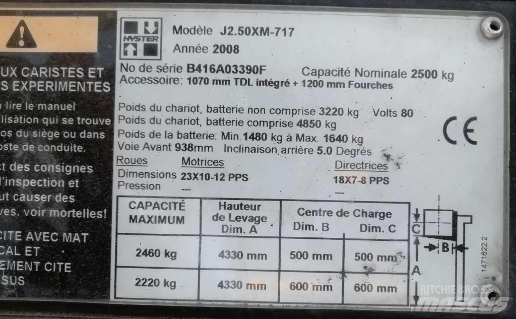 Hyster J 2.50 XM Carrelli elevatori elettrici