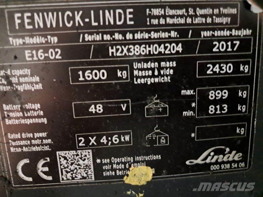 Linde E16-02 Carrelli elevatori elettrici