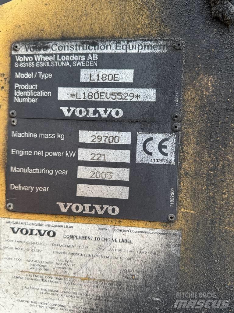 Volvo L 180 E Pale gommate