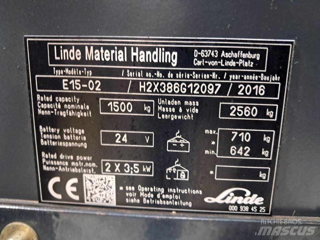 Linde E15-02 Carrelli elevatori elettrici