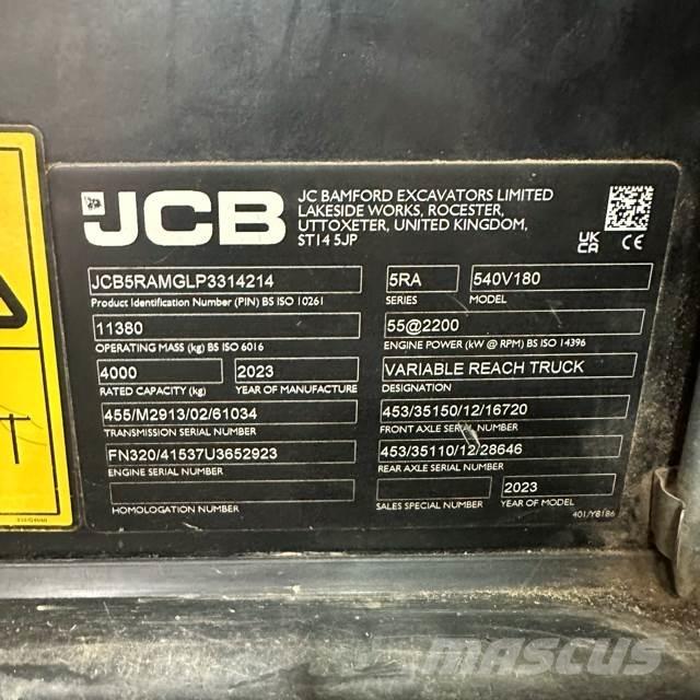 JCB 540-180 Sollevatori telescopici