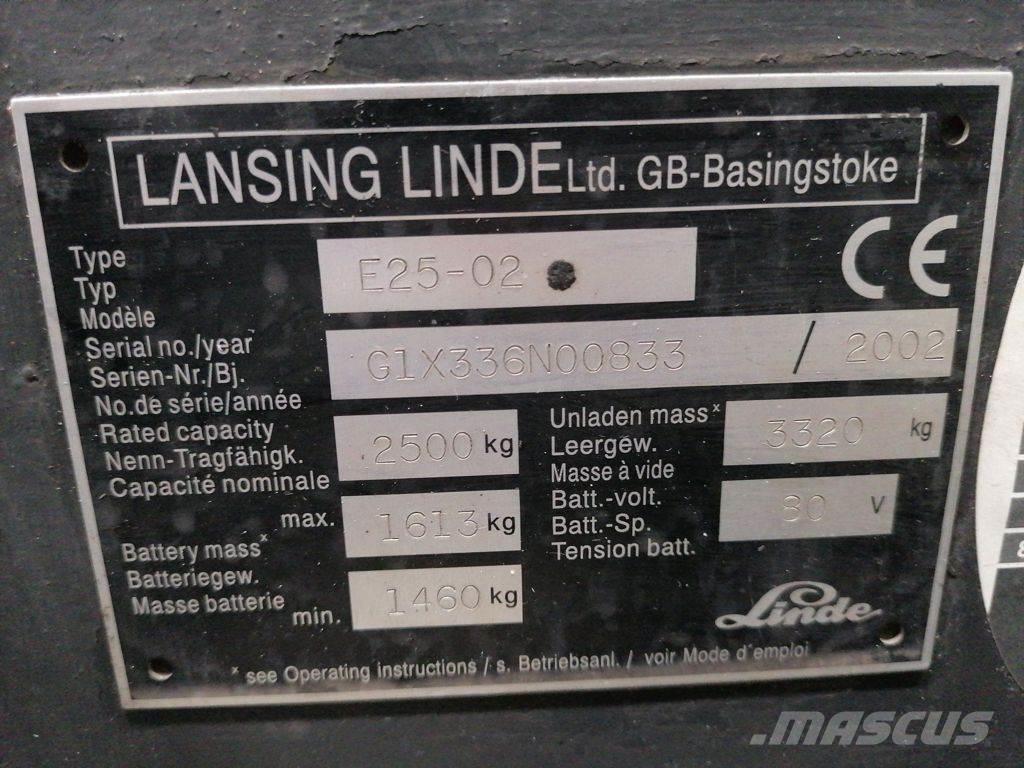 Linde E25-02 Carrelli elevatori elettrici