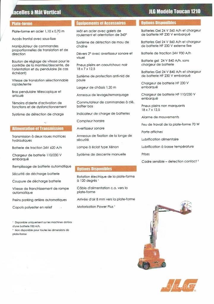JLG Toucan 1210 Sollevatori verticali