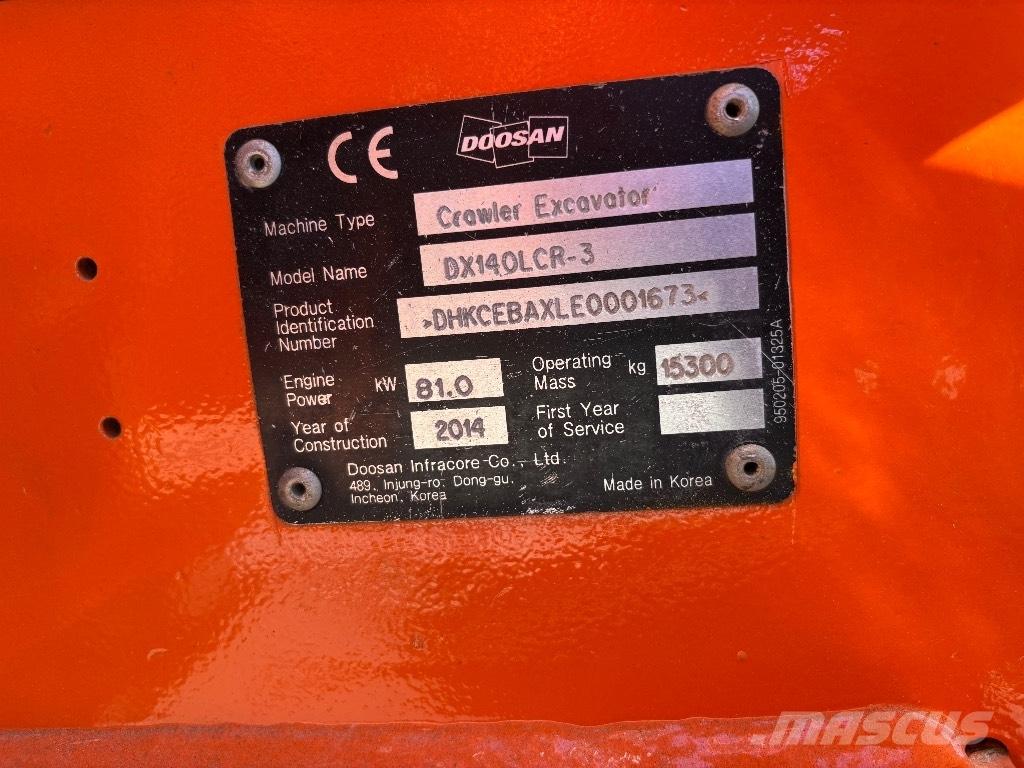 Doosan DX 140 LCR-3 Escavatori cingolati