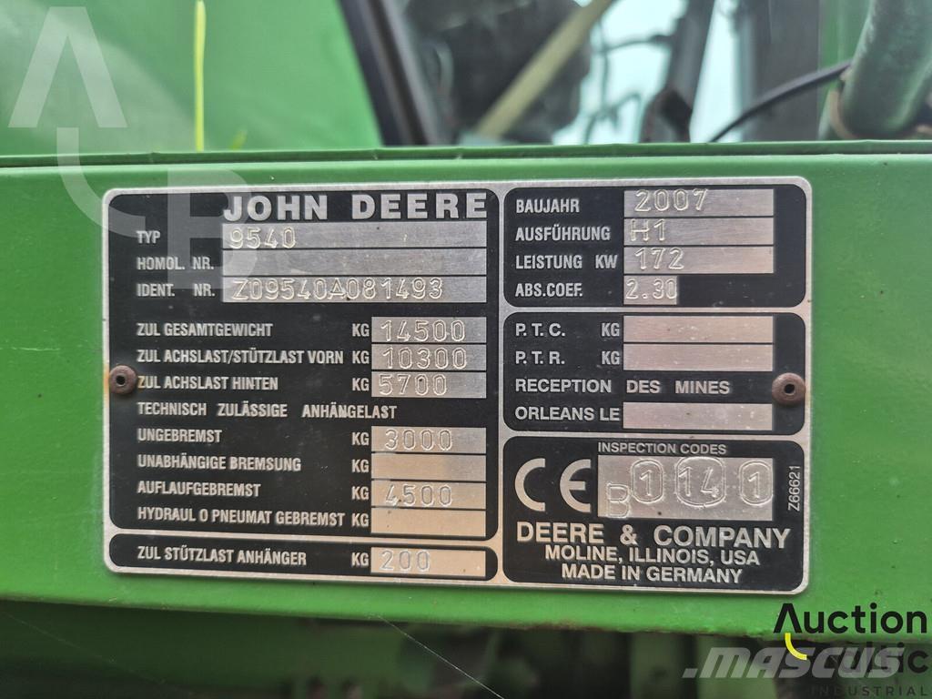 John Deere 9540 Mietitrebbiatrici