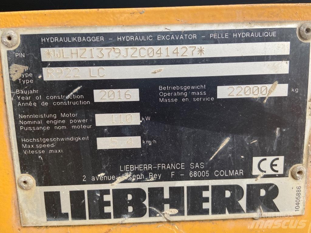 Liebherr R 922LC Escavatori cingolati