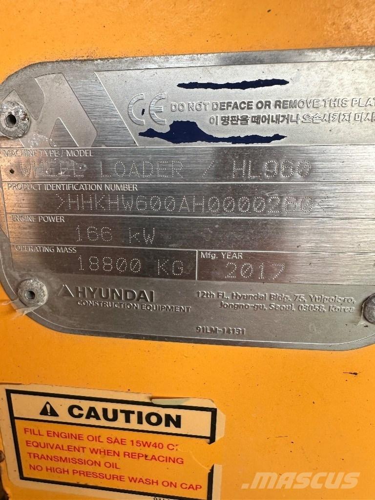 Hyundai HL 960 Pale gommate