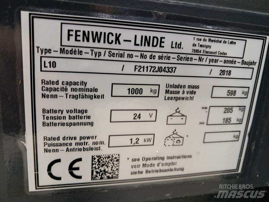 Linde L10 Transpallet uomo a terra