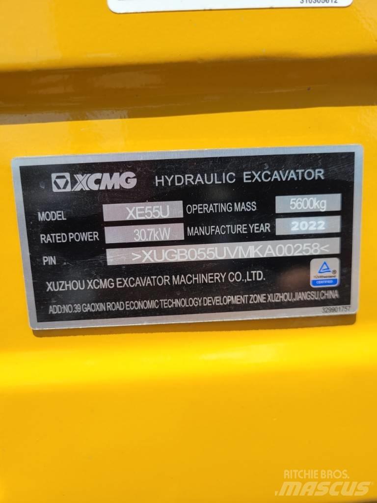 XCMG XE55 U Miniescavatori