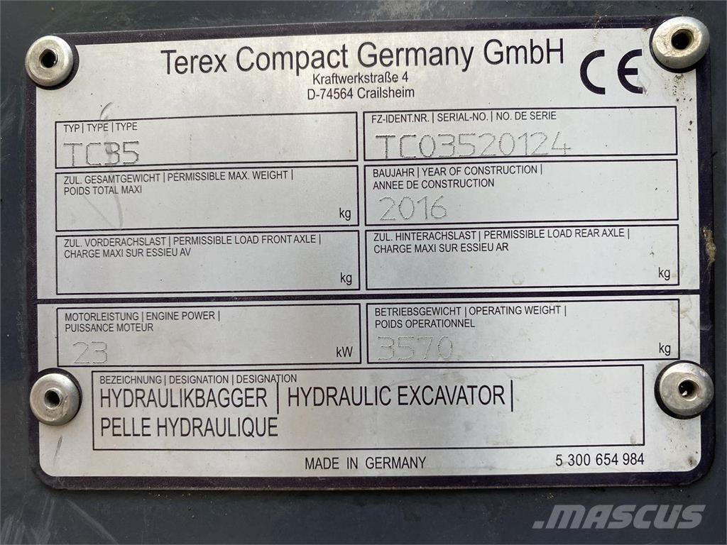 Terex TC35-2 Escavatori gommati
