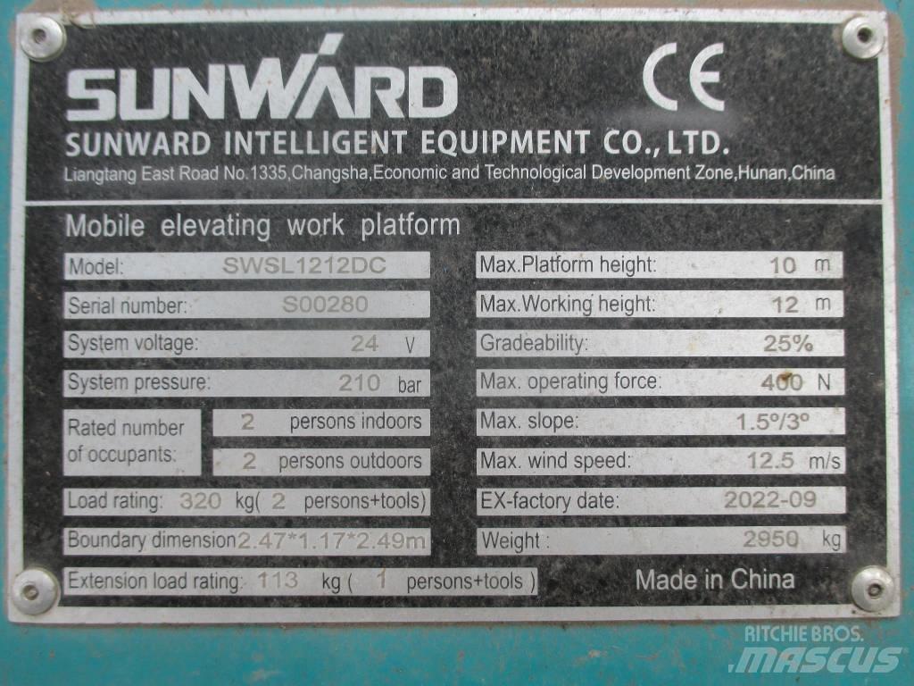 Sunward SWSL 1212 DC Piattaforme a pantografo