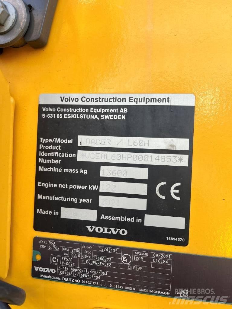 Volvo L60H Pale gommate
