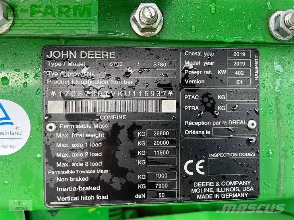 John Deere s 780i Mietitrebbiatrici