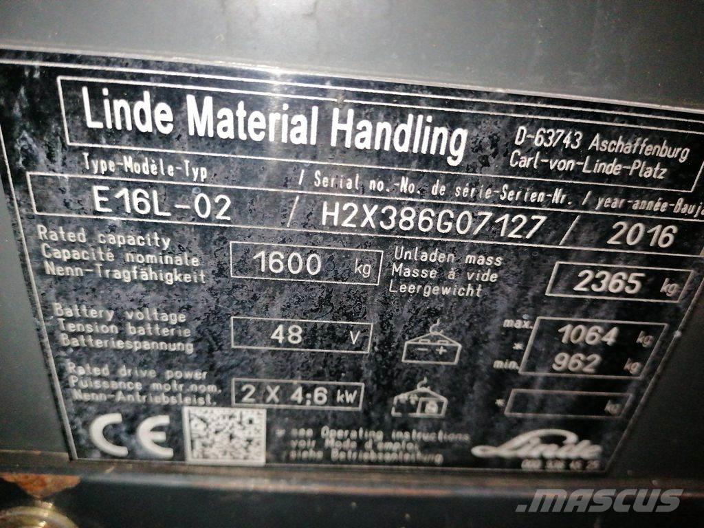 Linde E16L-02 Carrelli elevatori elettrici