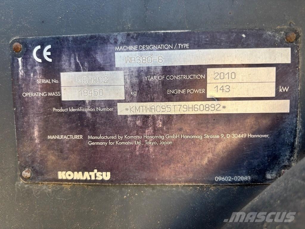 Komatsu WA 380-6 Pale gommate