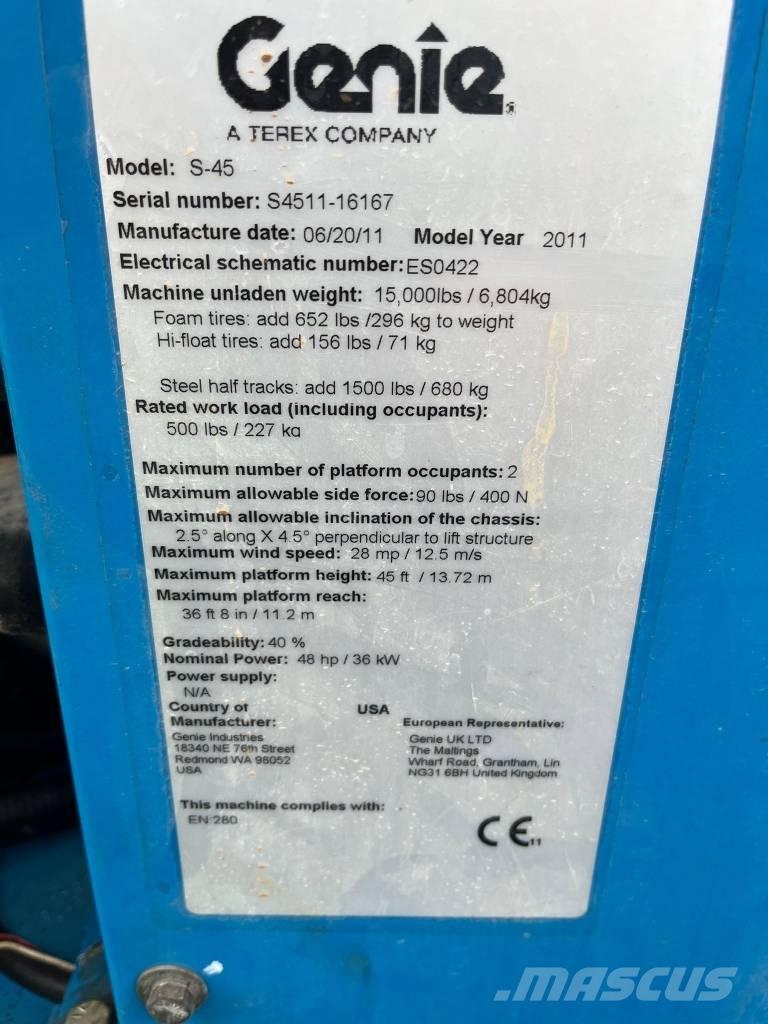 Genie S 45 Piattaforme a braccio telescopico