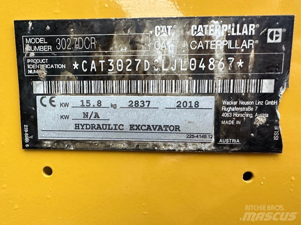CAT 302.7 D CR Miniescavatori