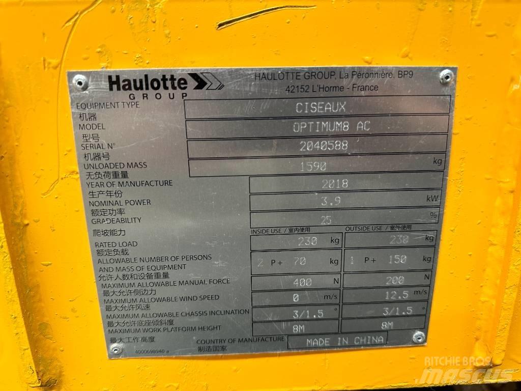 Haulotte OPTIMUM 8 Piattaforme a pantografo