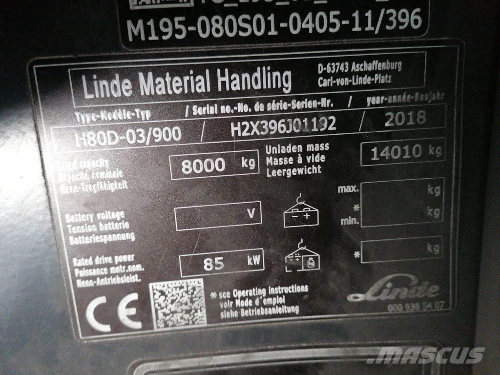 Linde H80D-03/900 Carrelli elevatori diesel