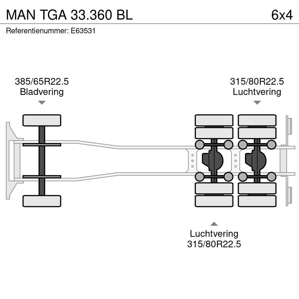 MAN TGA 33.360 BL Camion con gancio di sollevamento