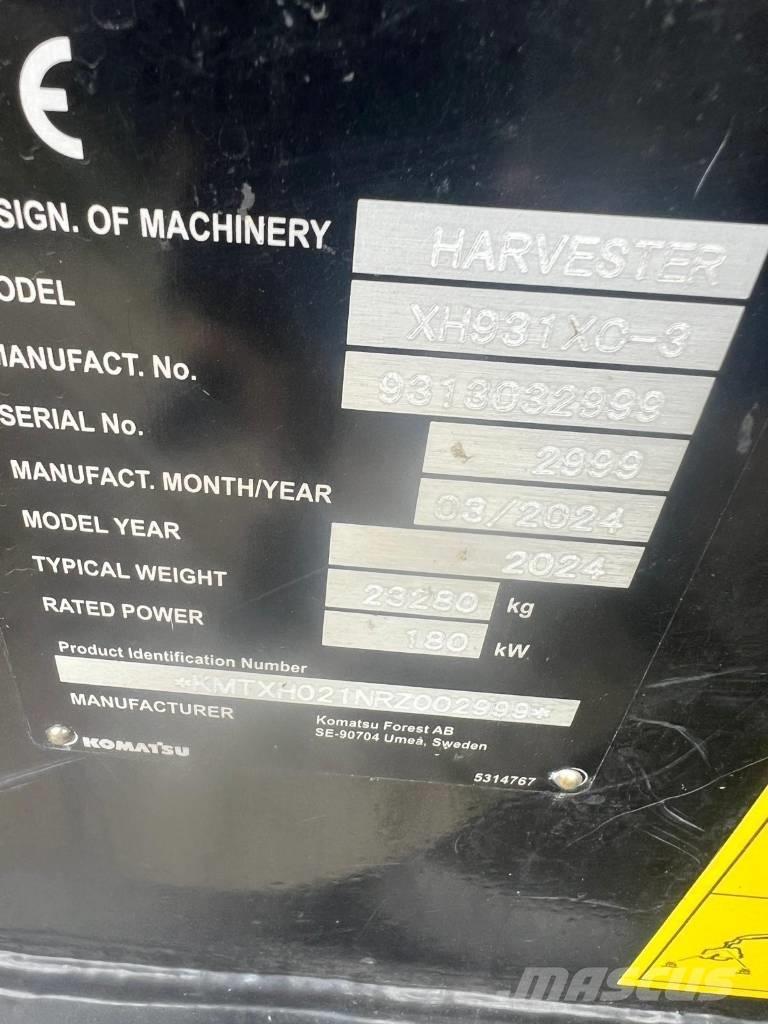 Komatsu 931 XC Abbattitrici, Disboscatrici