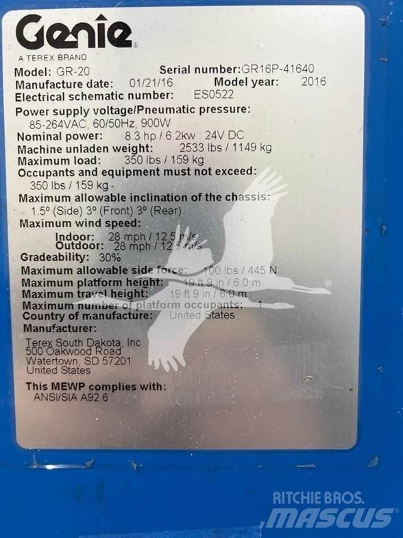 Genie GR20 Sollevatori verticali