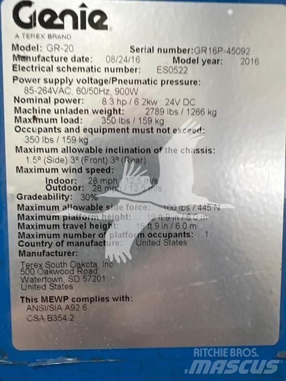 Genie GR20 Sollevatori verticali