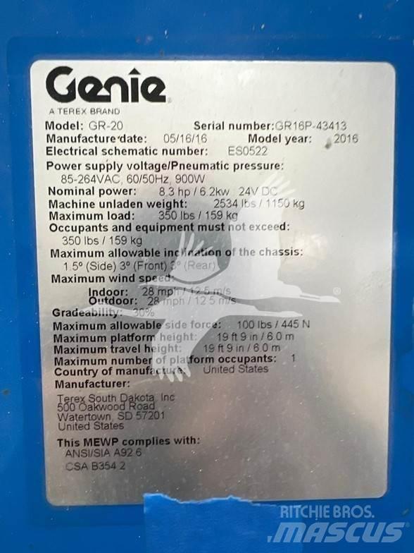 Genie GR20 Sollevatori verticali
