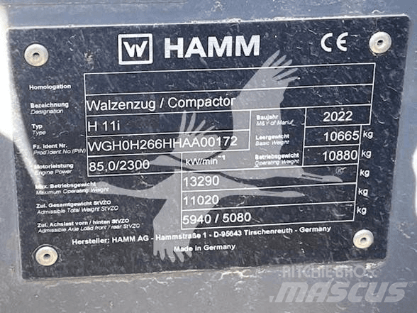 Hamm H11i Rulli monotamburo