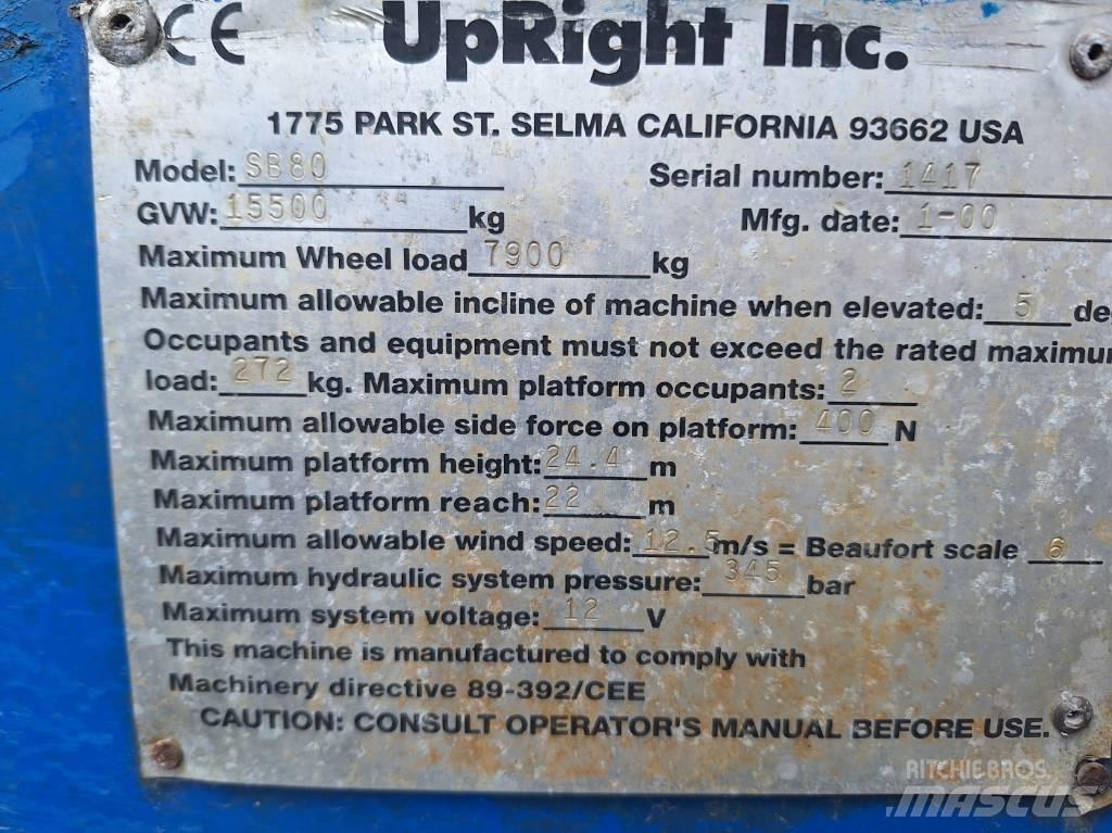 UpRight SB80 Piattaforme a braccio telescopico