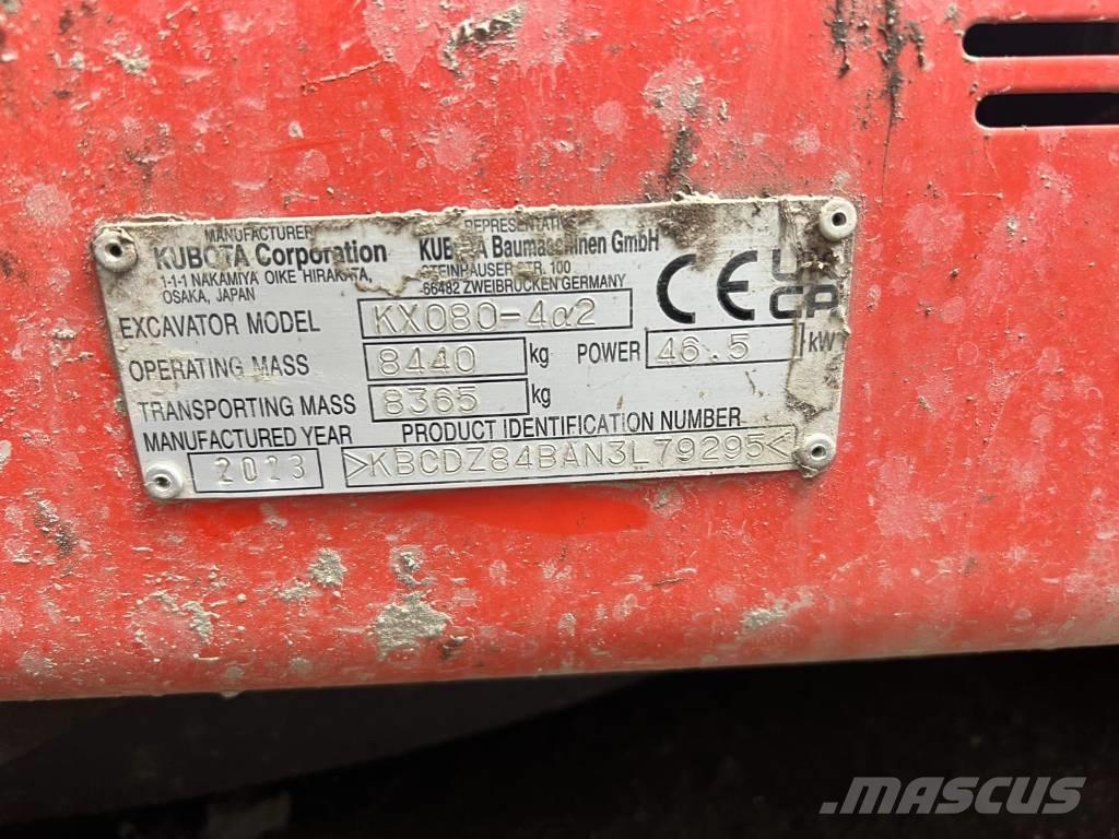 Kubota KX 080-4 A2 Miniescavatori