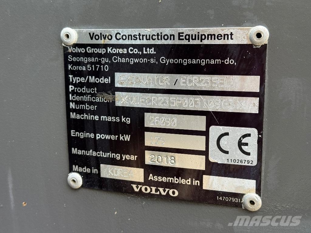 Volvo ECR 235 EL Escavatori cingolati