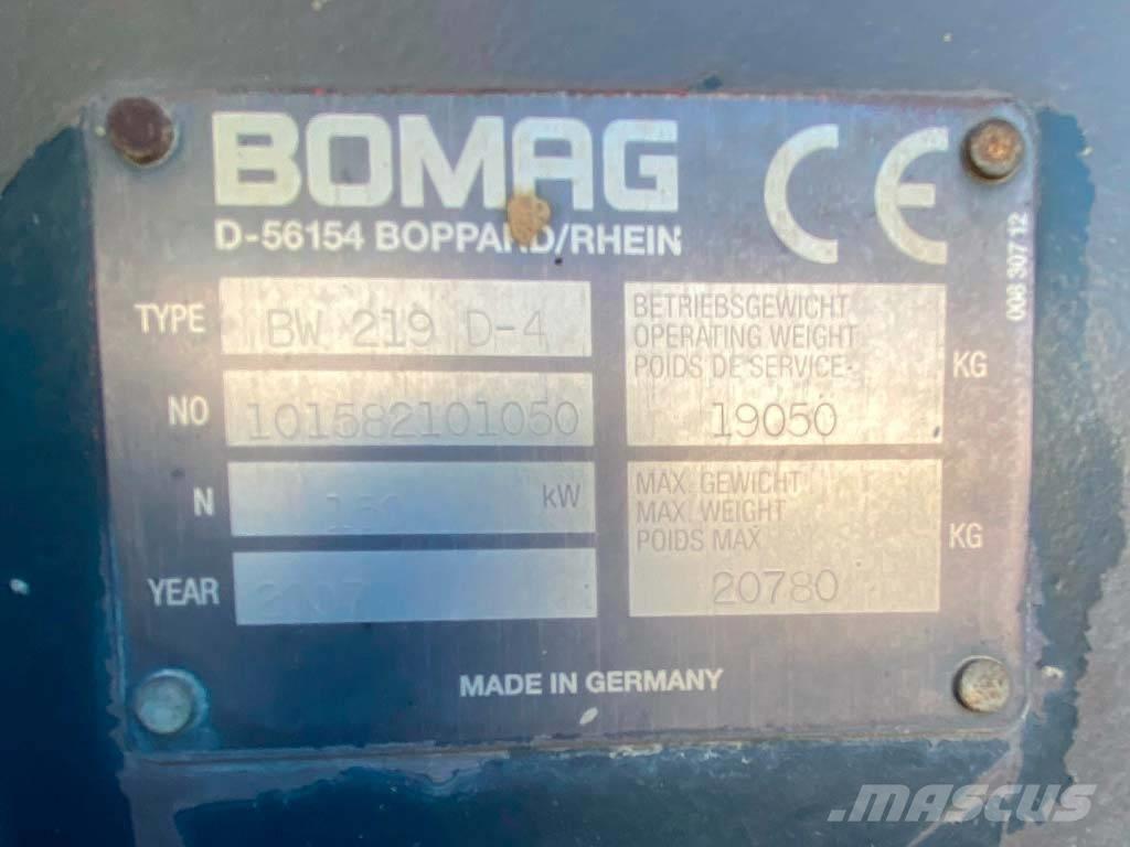 Bomag BW 219 D-4 Rulli monotamburo