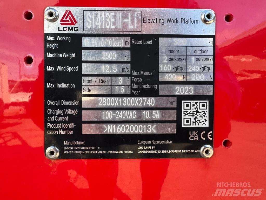 LGMG S 1413 EII Piattaforme a pantografo