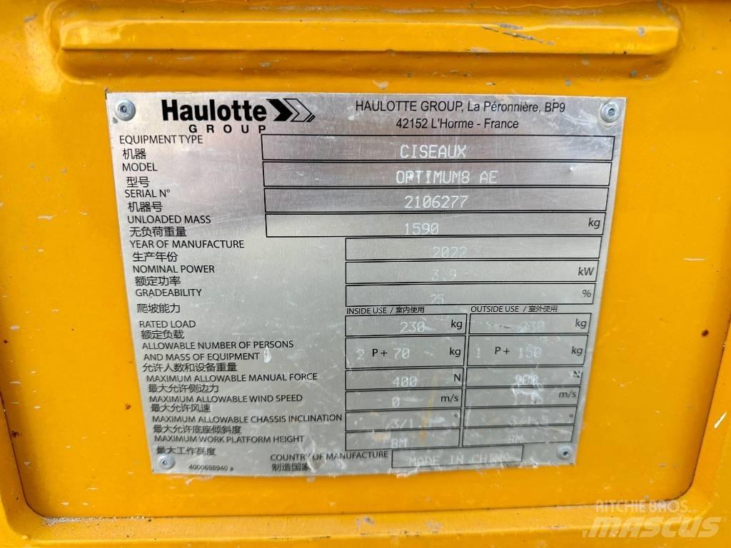 Haulotte OPTIMUM 8 Piattaforme a pantografo
