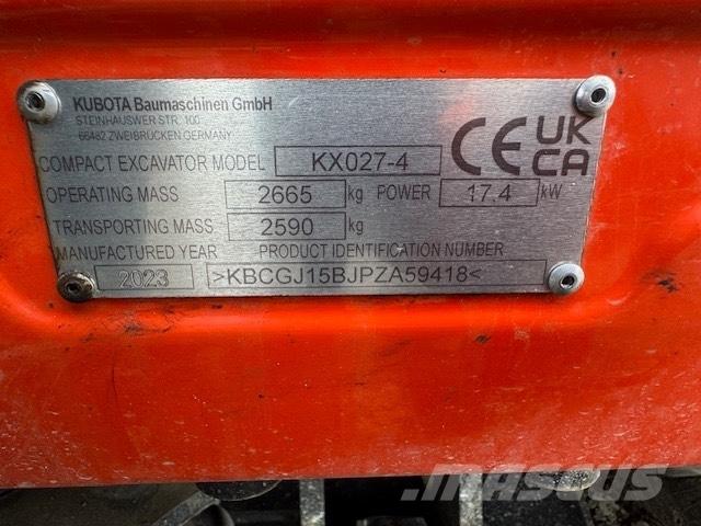 Kubota KX 027-4 Miniescavatori
