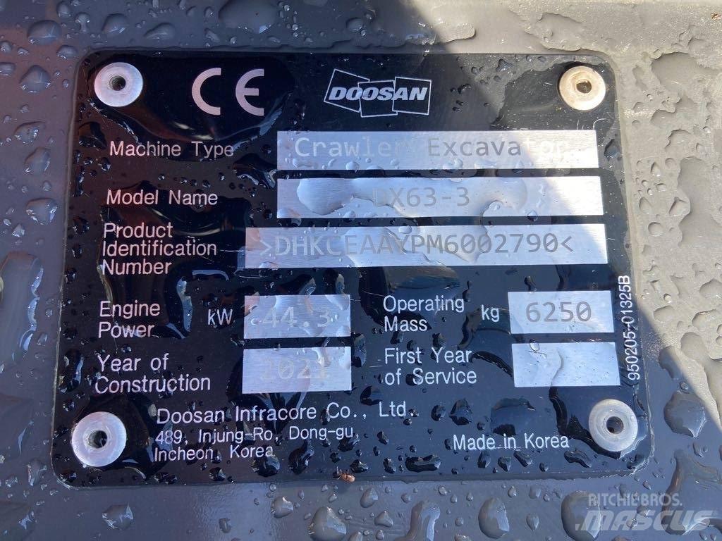 Doosan DX63-3 Escavatori cingolati
