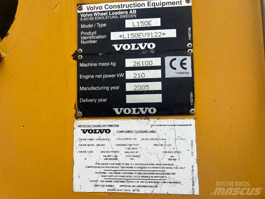 Volvo L 150 E Pale gommate