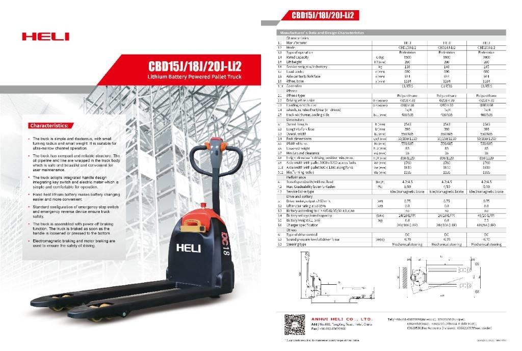 Heli CBD20 Transpallet manuale