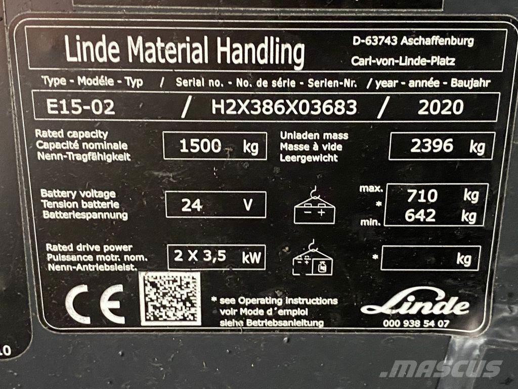 Linde E15-02 Carrelli elevatori elettrici