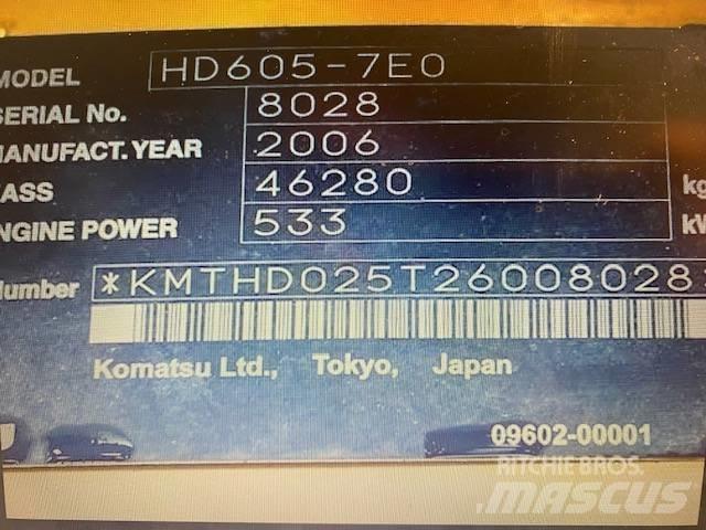 Komatsu HD 605-7 Dumper a telaio rigido