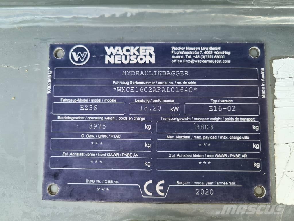 Wacker Neuson EZ36 Escavatori cingolati