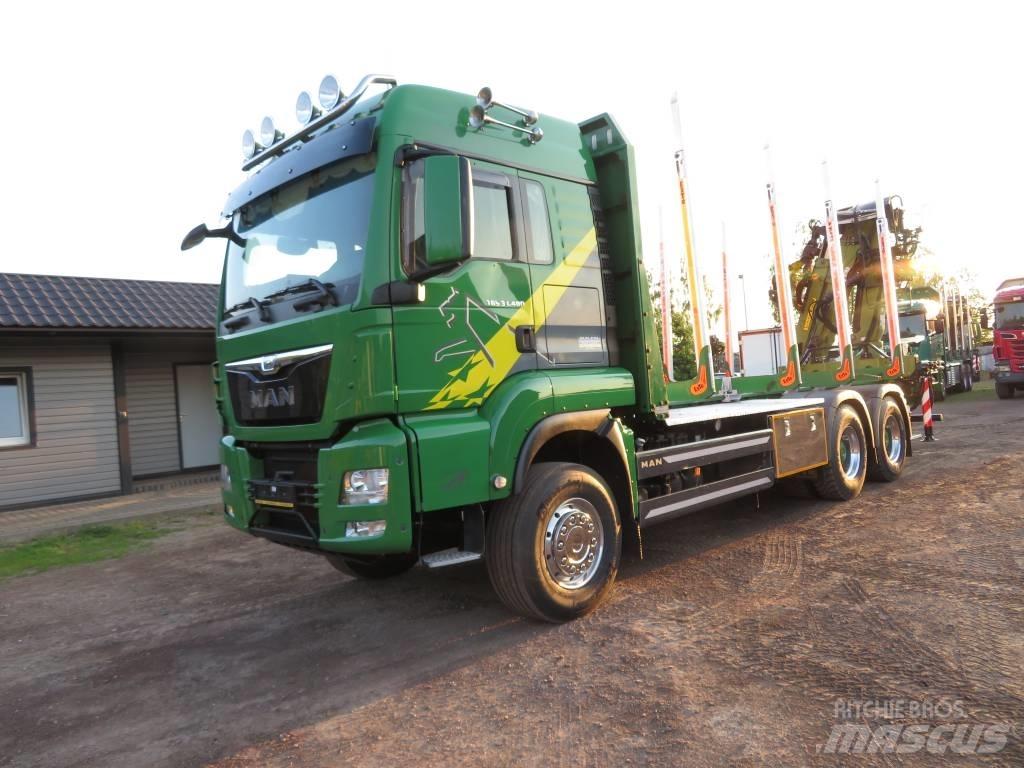 MAN 33.480 Camion trasporto legname