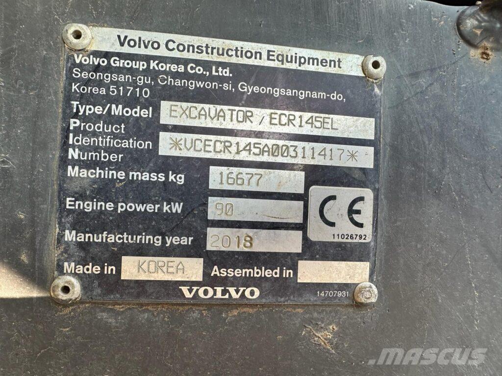 Volvo ECR145EL Escavatori cingolati