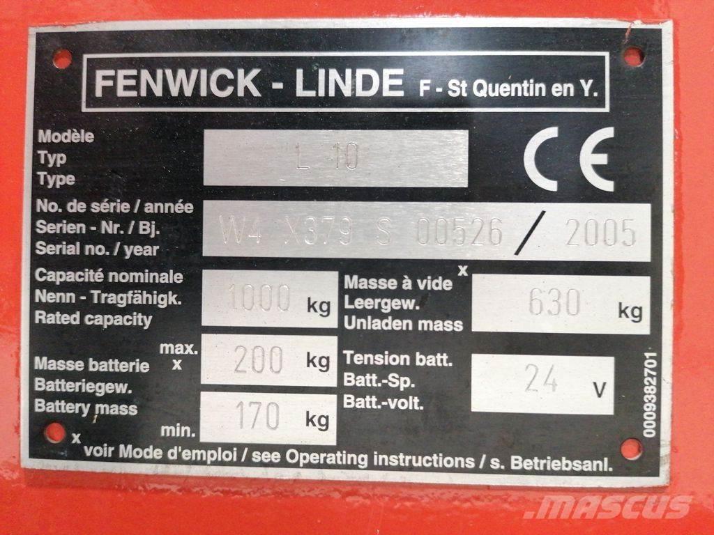 Linde L10 Transpallet uomo a terra